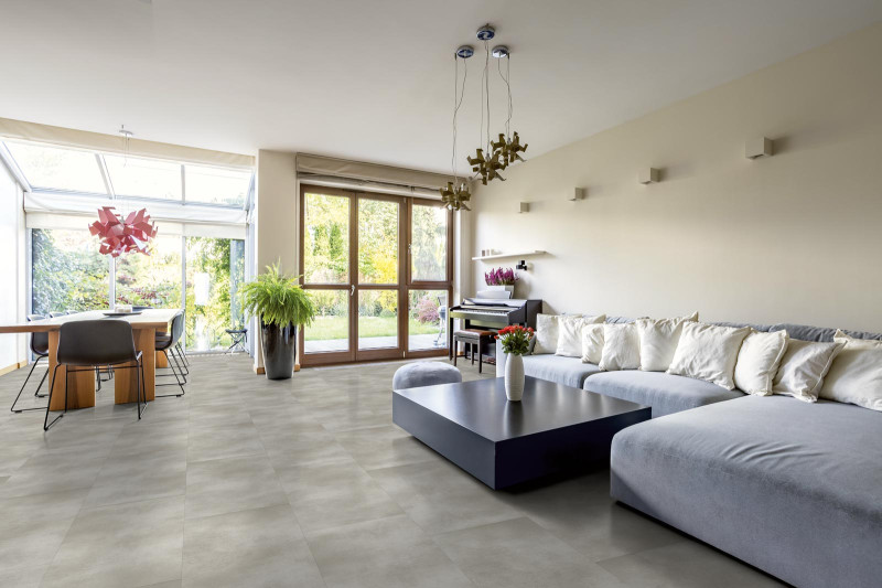 Skaben Suelo de Vinilo Click Strong Rigid XXL Milan Cemento Ligero 6mm Azulejos Textura Piedra M4V Aislamiento Acústico main product photo