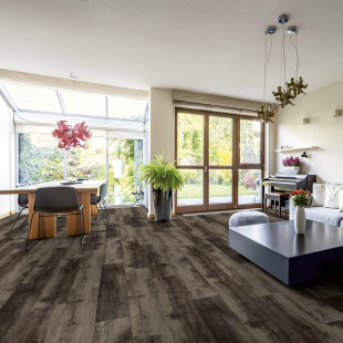Skaben vinyl flooring Strong Rigid XXL Himalayan oak gray rustic plank wood texture M4V impact sound insulation