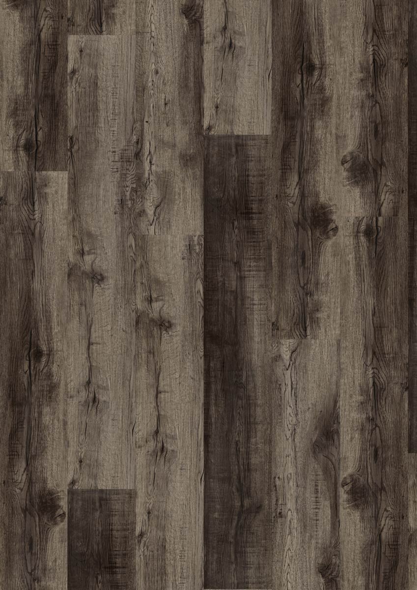Skaben Vinylboden Strong Rigid XXL Himalaya Eiche grau rustikal Landhausdiele Holzstruktur M4V Trittschalldämmung Raum1