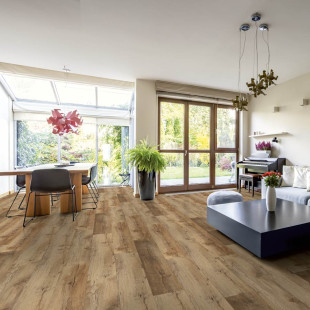 Skaben vinyl flooring Strong Rigid XXL tobacco oak sawed plank wood texture M4V impact sound insulation