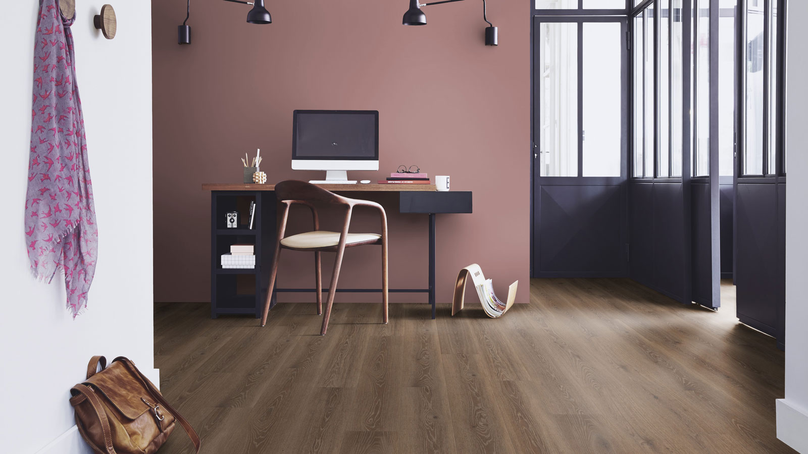 Tarkett Designboden iD Inspiration Click Solid 55 The Authentics Highland Oak Arabica Planke 4V Raum3