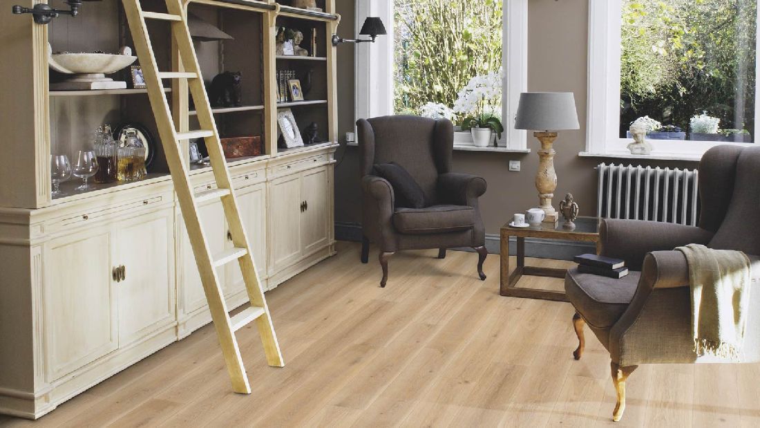 Tarkett Designboden iD Inspiration Click Solid 55 The Authentics Highland Oak Golden Planke 4V Raum4