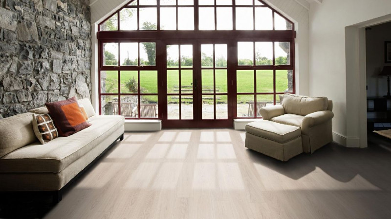 Tarkett Design flooring iD Inspiration Click Solid 55 Authentics Pearl Oak Latte Plank M4V main product photo