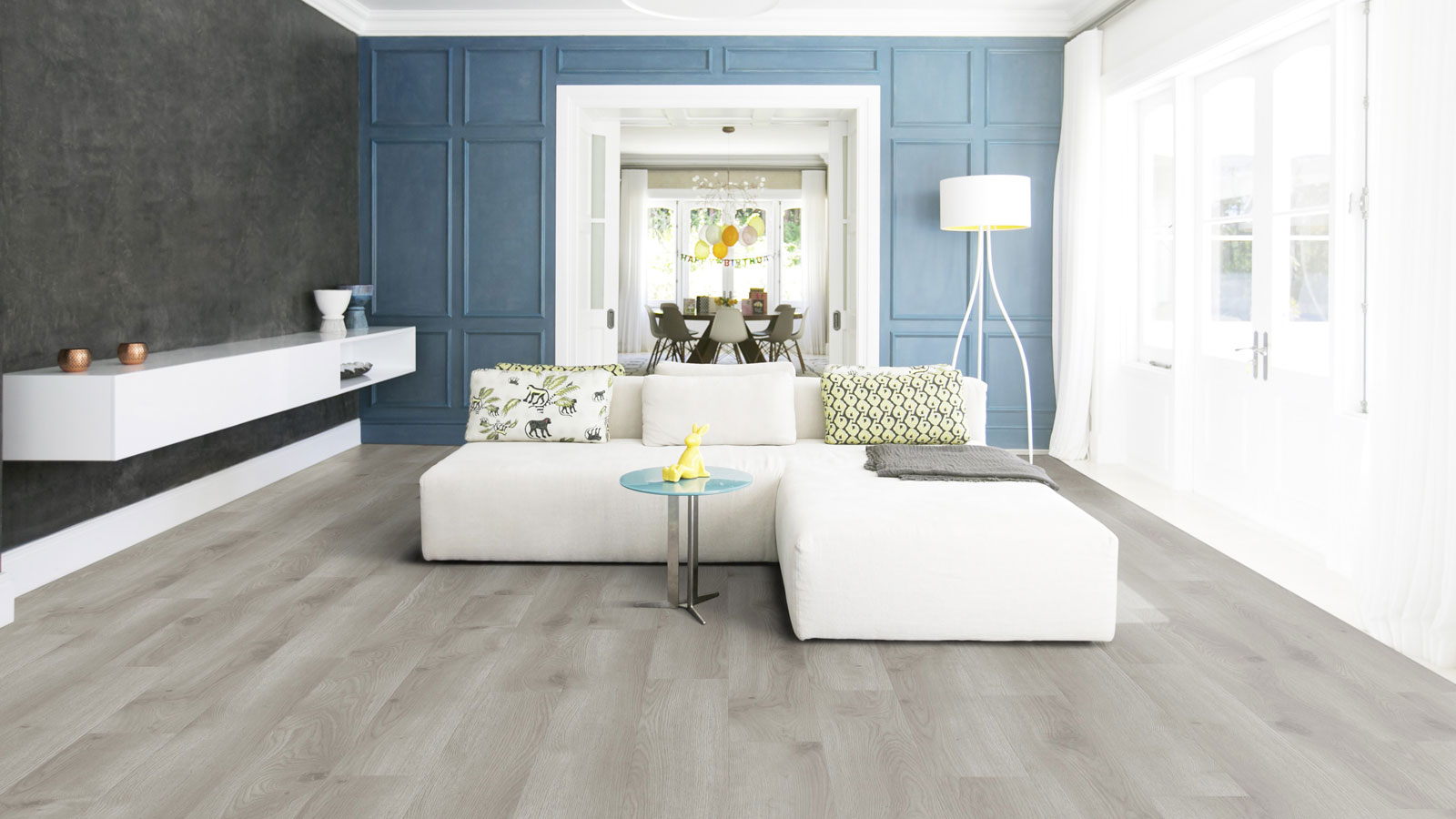 Tarkett Designboden iD Inspiration Click Solid 55 The Classics Contemporary Oak Grey Planke 4V Raum3