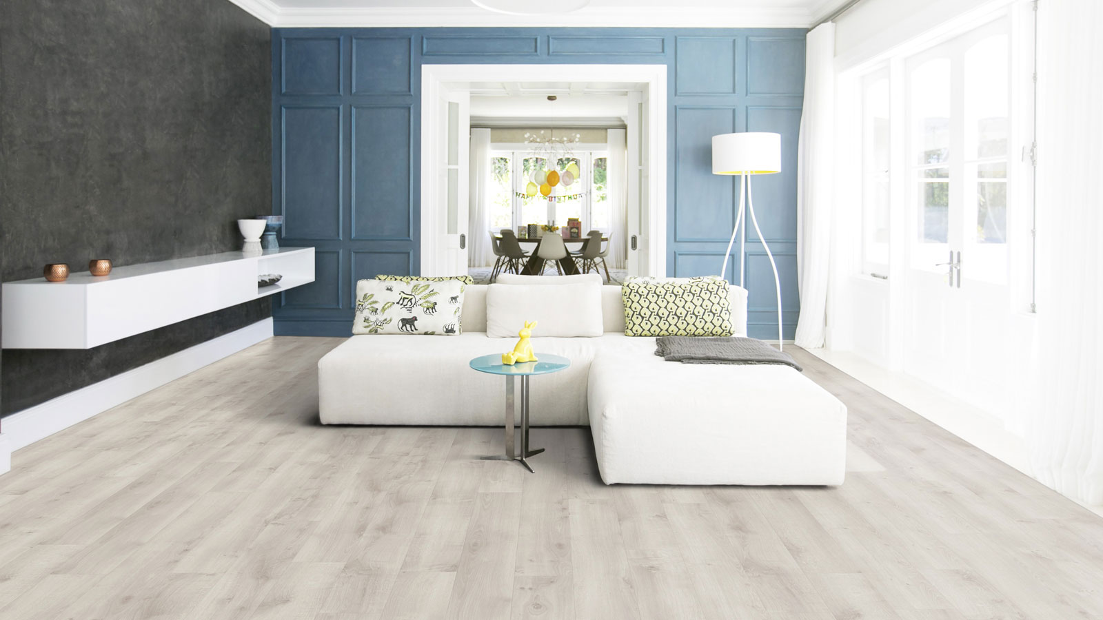 Tarkett Designboden iD Inspiration Click Solid 55 The Classics Rustic Oak Light Grey Planke 4V Raum3