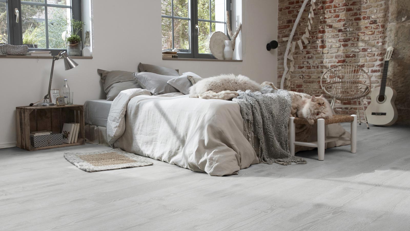 Tarkett Designboden iD Inspiration Click Solid 55 The Classics Scandinavian Oak Medium Grey Pl. 4V Raum3