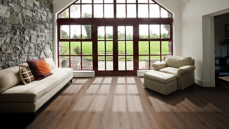 Tarkett Design flooring Starfloor Click Ultimate 55 Delicate Oak Brown Plank 4V Acoustic backing main product photo