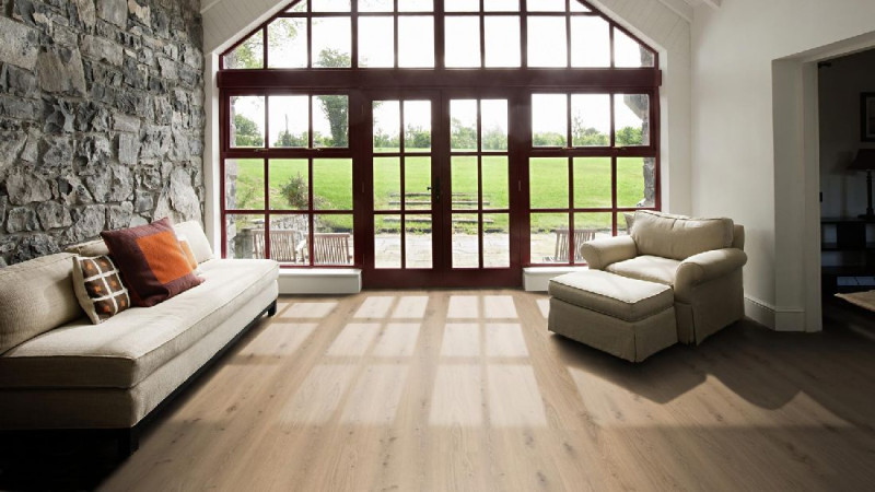 Tarkett Design flooring Starfloor Click Ultimate 55 Delicate Oak Chestnut Plank 4V Acoustic backing main product photo
