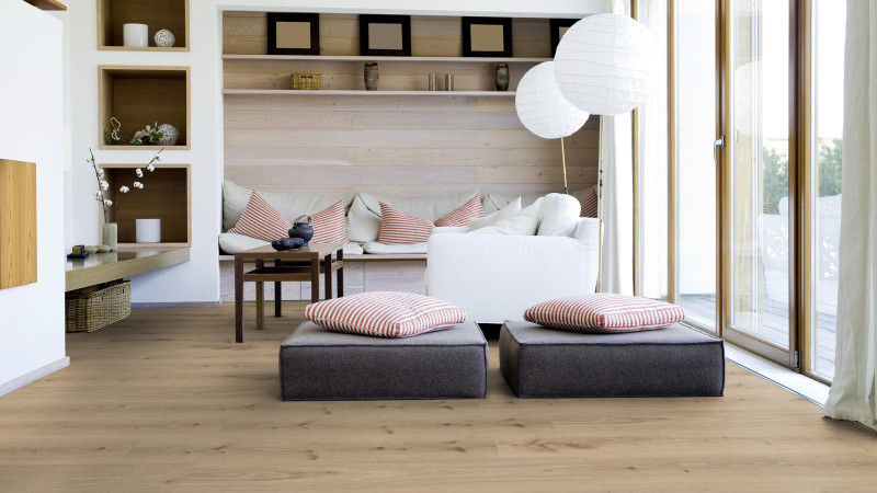 Tarkett Design flooring Starfloor Click Ultimate 55 Delicate Oak Natural Plank 4V Acoustic backing main product photo