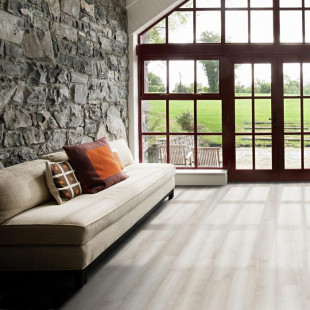 Tarkett design floor Starfloor Click Ultimate 55 Stylish Oak White plank 4V acoustic backing