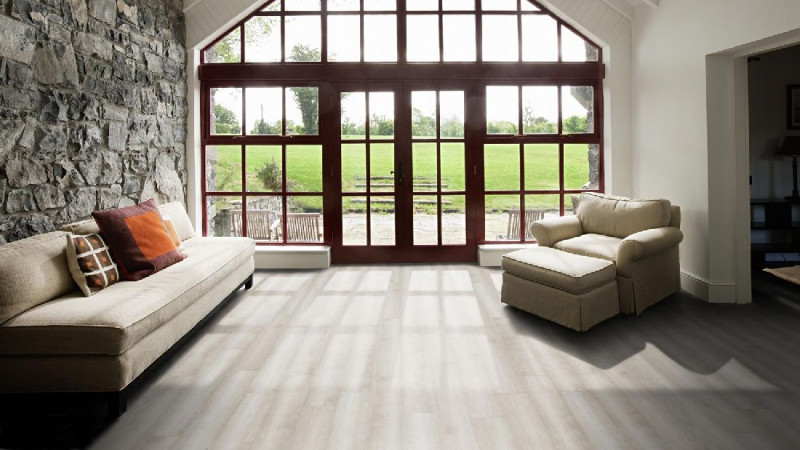 Tarkett Design flooring Starfloor Click Ultimate 55 Stylish Oak White Plank 4V Acoustic backing main product photo