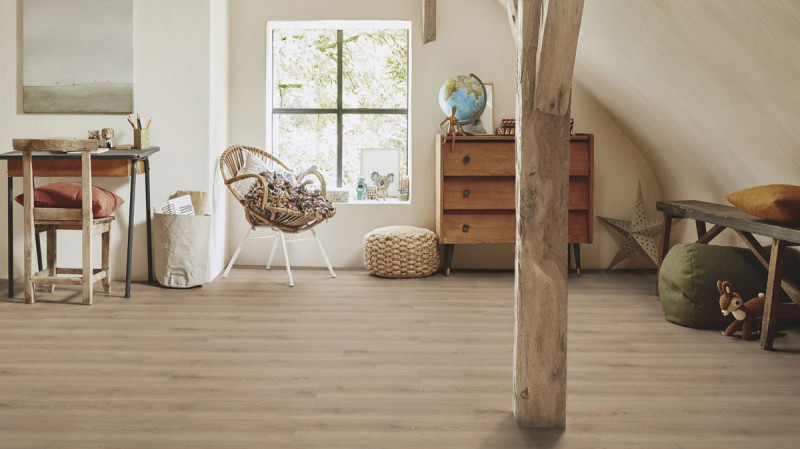 Tarkett Designboden Starfloor Click Ultimate 30 Vermont Oak Light Beige Planke M4V Akustikrücken main product photo