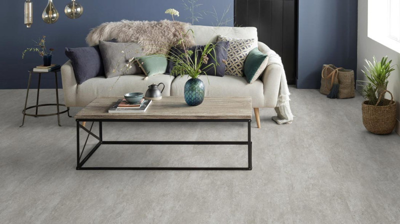 Tarkett Designboden iD Click Ultimate 55 Classics Rock Grey Fliese 4V main product photo