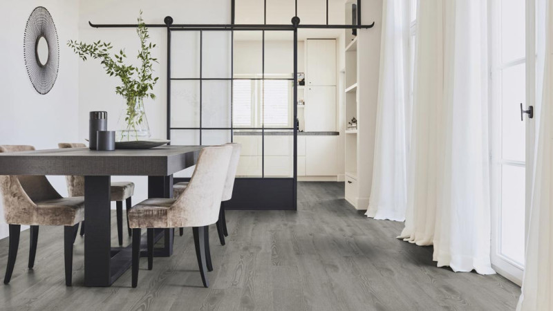 Tarkett Sol design iD Click Ultimate 55 Classics Scandinavian Oak Dark Grey Lame 4V main product photo