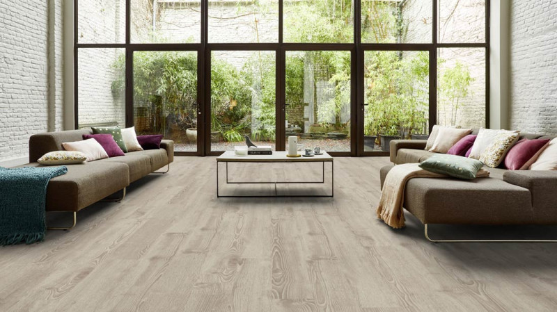 Tarkett Design flooring iD Click Ultimate 55 Classics Scandinavian Oak Medium Beige Plank 4V main product photo