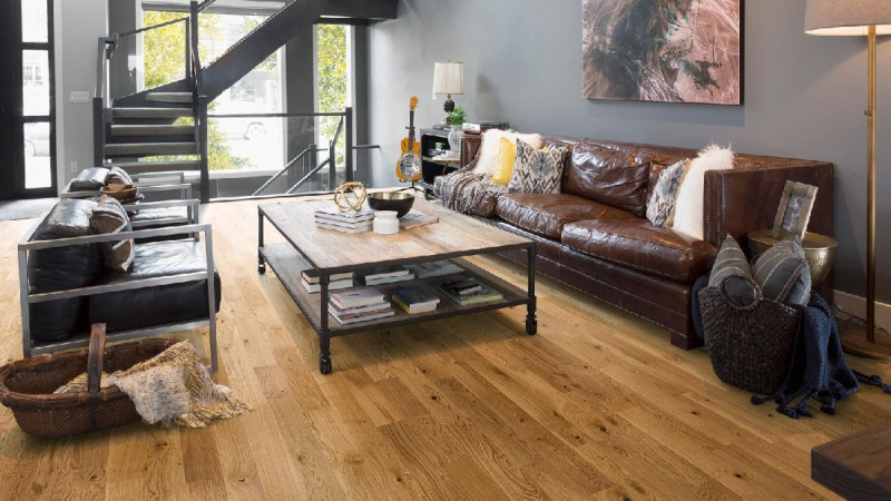 Tarkett Parquet Pure Oak Rustic brushed Proteco Natura 2-strip main product photo