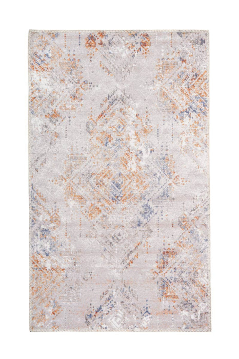 Carpet VINTAGE ORIENT cream / blue / orange rectangular height 5 mm main product photo