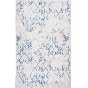 Carpet VINTAGE RAUTEN White / Blue rectangular height 5 mm