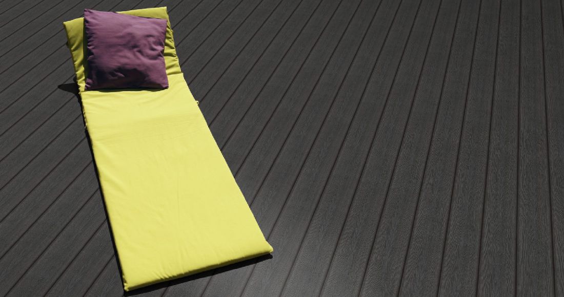 Terrassendiele WPC Prime Dunkelgrau französisch/struktur 3D 22 x 143 x 3000-4800 R7