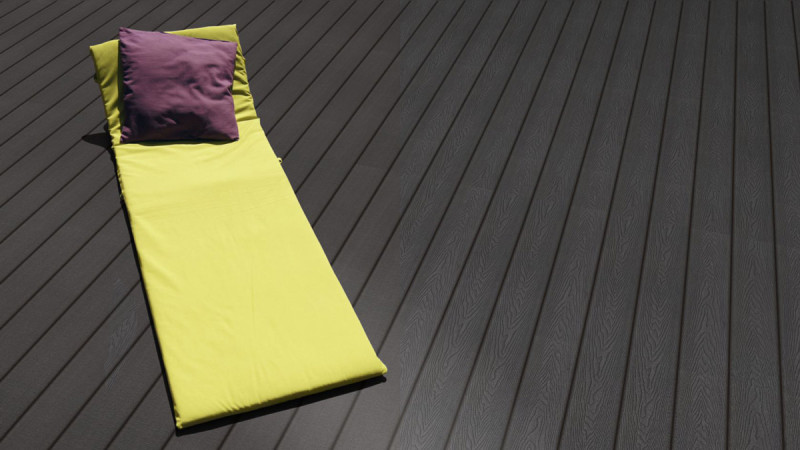 Decking WPC Prime Dark grey rough sawn fine/rough 22 x 143 x 3000-4800 main product photo