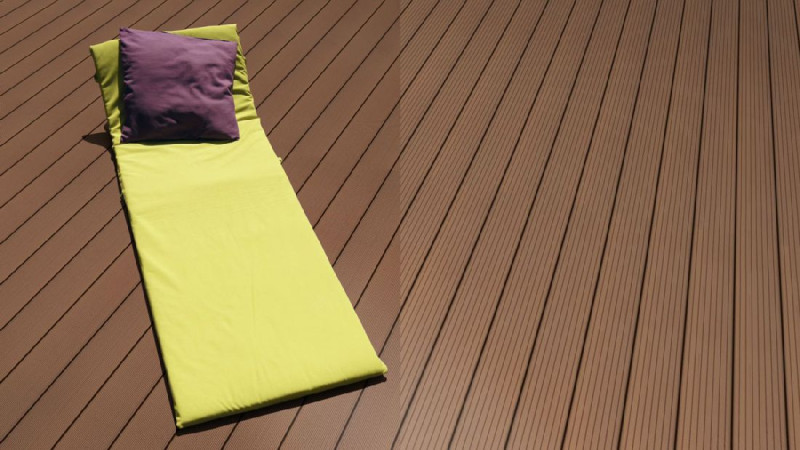 Terrassendiele WPC Smart Hellbraun gerillt/genutet 22 x 143 x 3000-4800 main product photo