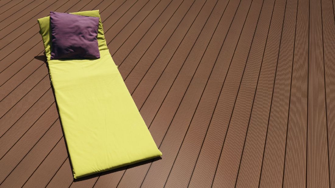 Terrassendiele WPC Prime Hellbraun gerillt/genutet 22 x 143 x 3000-4800