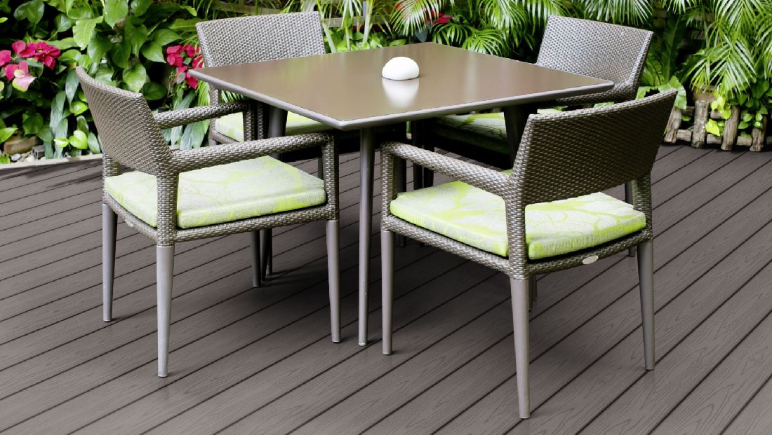 Terrassendiele WPC Prime Hellgrau französisch/struktur 3D 22 x 143 x 3000-4800 Raum 9