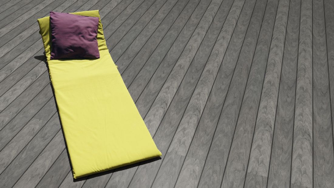 Terrassendiele WPC Prime Steingrau gealtert/gebürstet 22 x 143 x R7