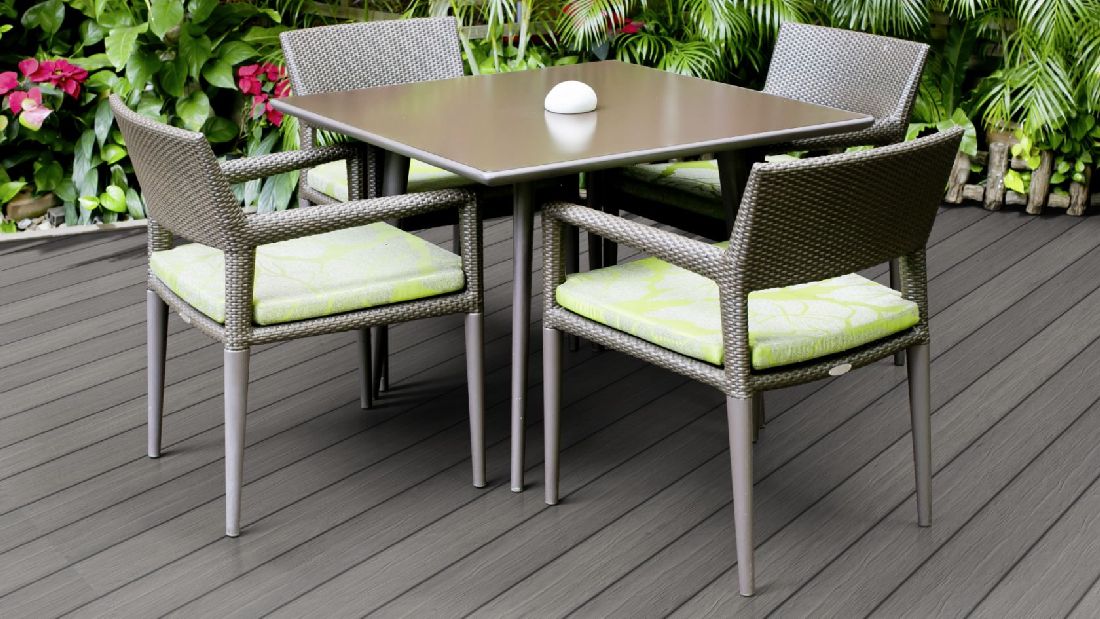 Terrassendiele WPC Prime Steingrau gealtert/gebürstet 22 x 143 x R8