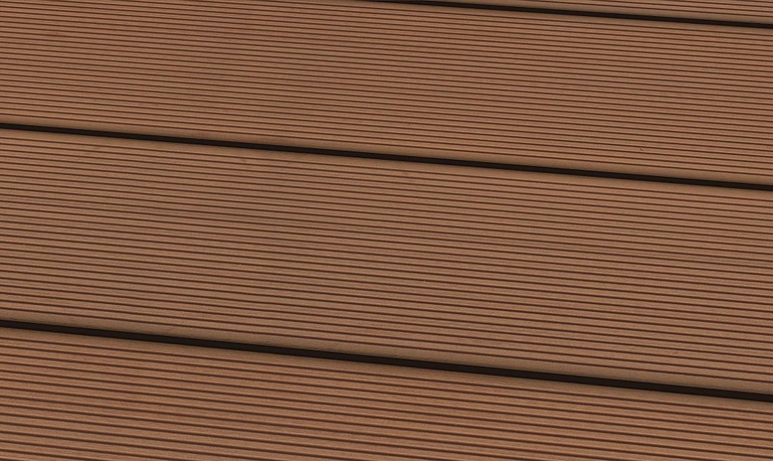 Terrassendiele WPC Smart Hellbraun gerillt/genutet  22 x 146 x 3000-4800 mm Raum1
