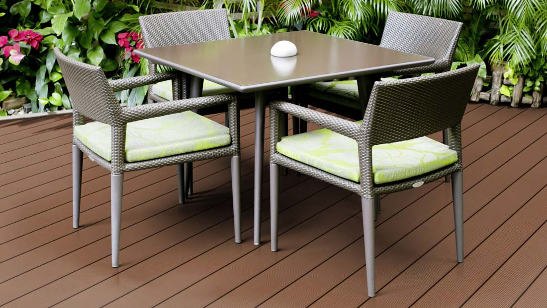 Terrassendiele WPC Smart Hellbraun gerillt/genutet  22 x 146 x 3000-4800 mm Raum4