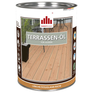 Terrace oil pigmented in colour for larch, Douglas fir, oak