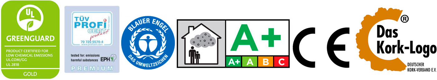 Wicanders Korkboden cork Essence Novel Edge Natural Fliese Zertifikate