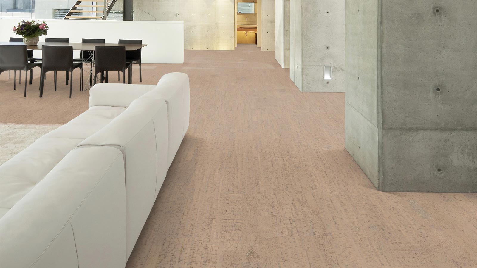 Wicanders Korkboden cork Essence Fashionable Marfim Fliese Raum4