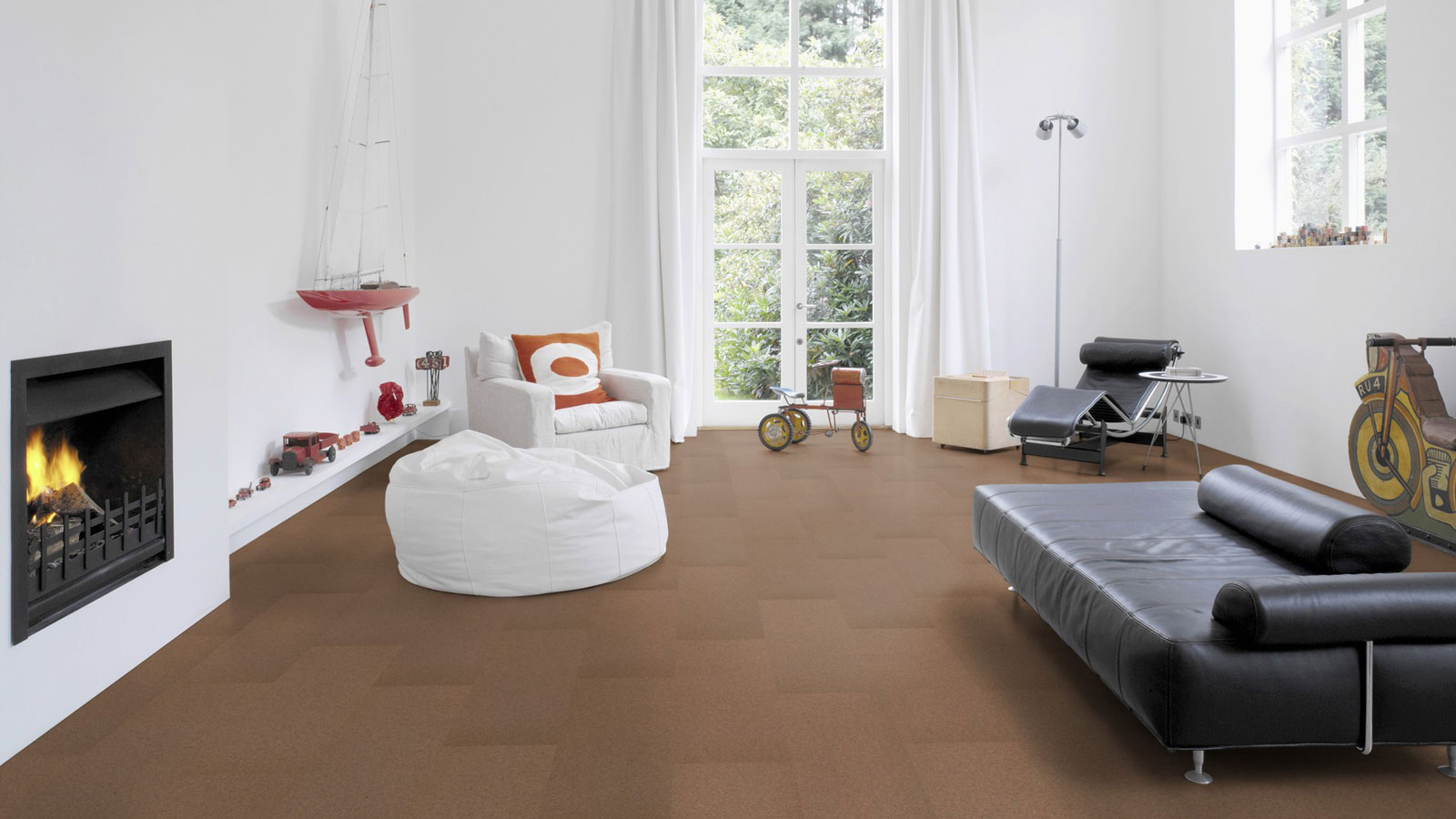 Wicanders Korkboden cork Go Mud Fliese Raum3