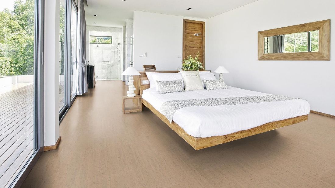 Wicanders Korkboden cork Pure Fashionable Camel vorversiegelt Fliese Raum5