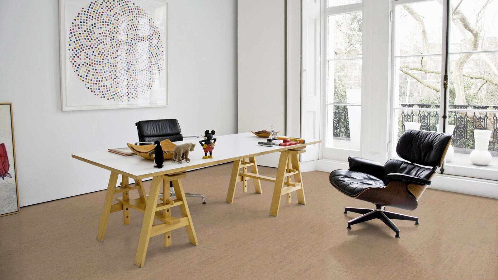 Wicanders Korkboden cork Pure Fashionable Camel vorversiegelt Fliese Raum8