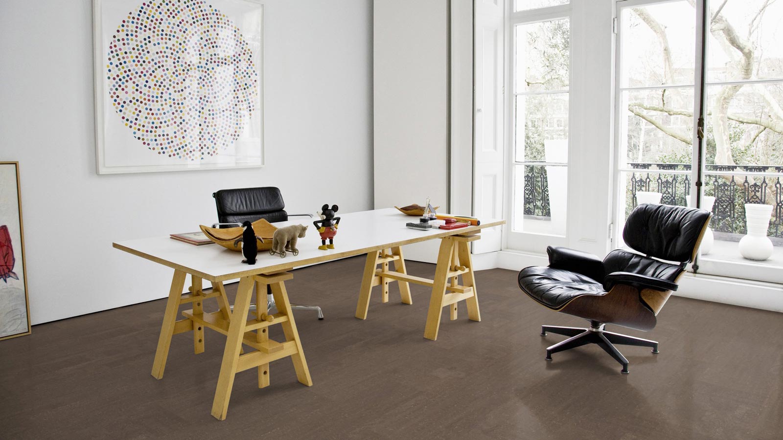 Wicanders Korkboden cork Pure Fashionable Grafite vorversiegelt Fliese Raum6