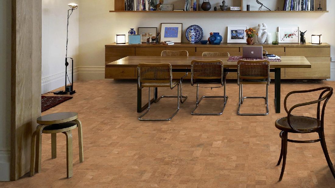 Wicanders Korkboden cork Pure Identity Natural vorversiegelt Fliese Raum4