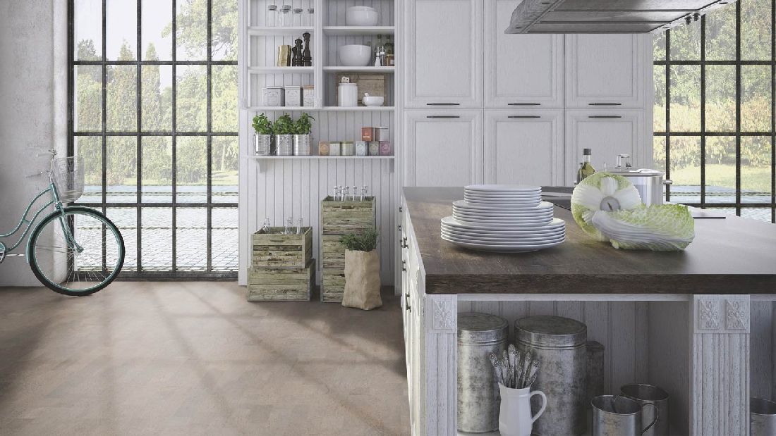 Wicanders Korkboden cork Pure Identity Silver vorversiegelt Fliese 4V Raum4