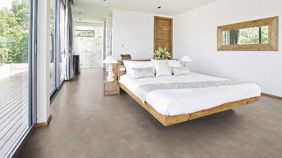 Wicanders Korkboden cork Pure Identity Silver vorversiegelt Fliese 4V Raum5
