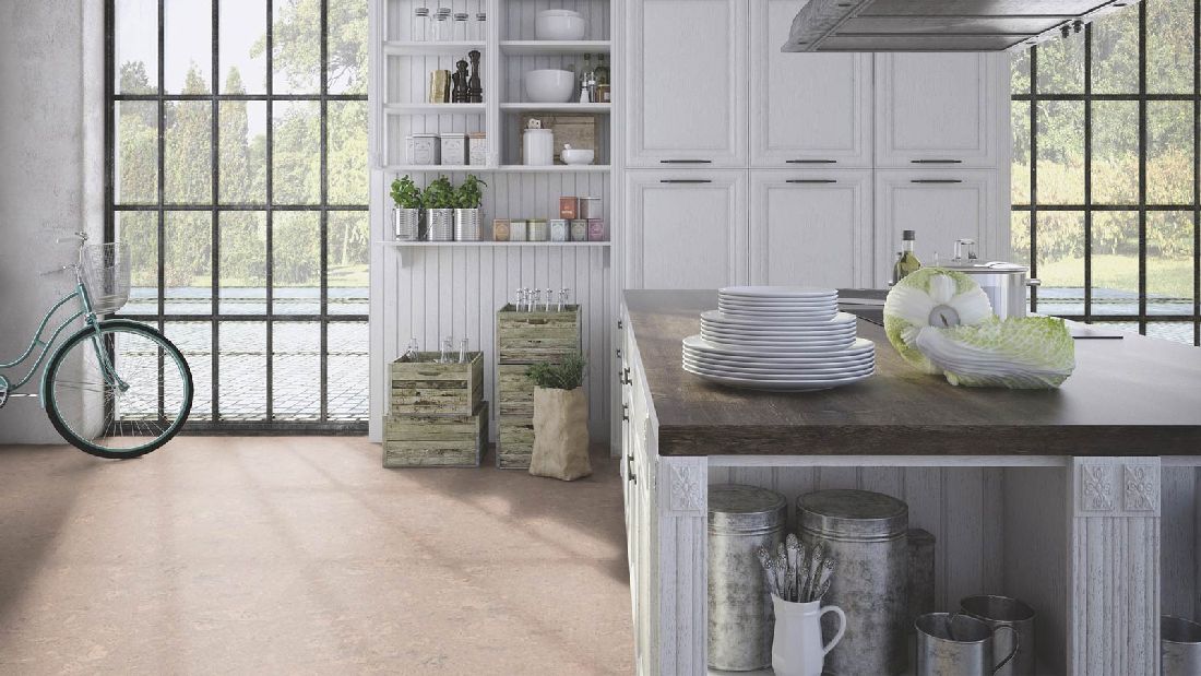 Wicanders Korkboden cork Pure Personality Champagne vorversiegelt Fliese 4V Raum3