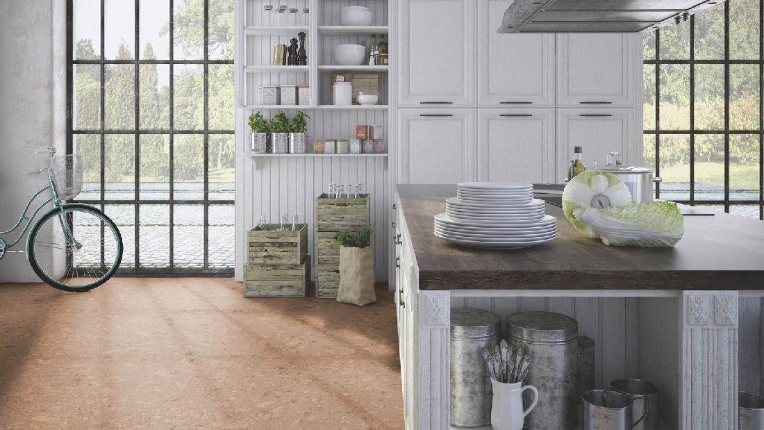 Wicanders Korkboden cork Pure Personality Eden vorversiegelt Fliese 4V Raum3