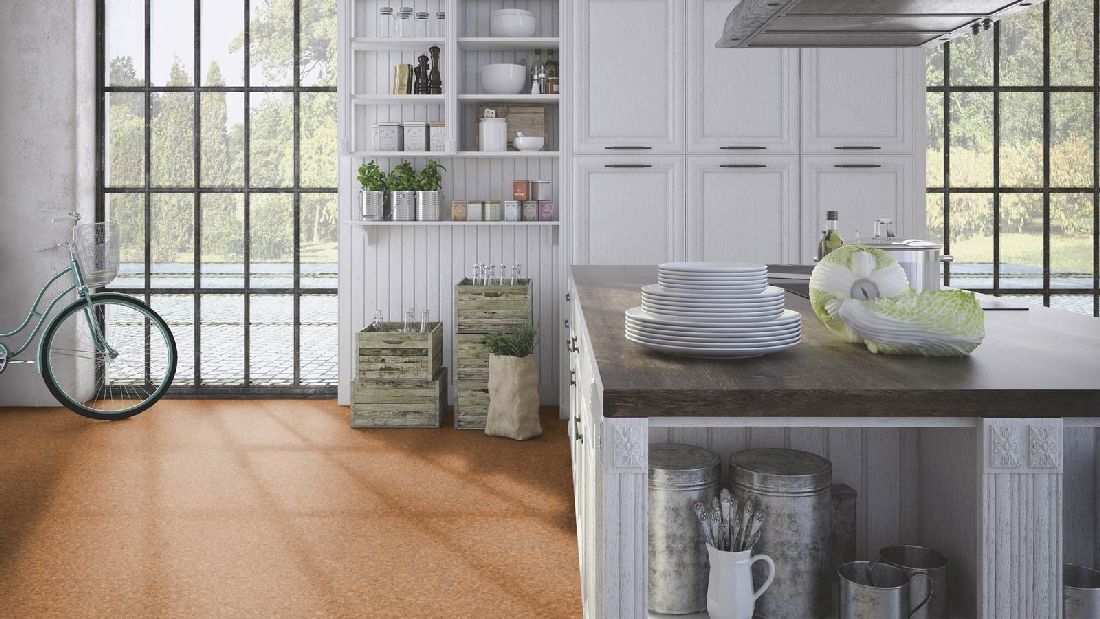 Wicanders Korkboden cork Pure Rhapsody Natural vorversiegelt Fliese Raum4