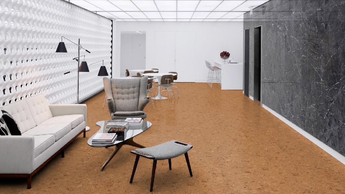 Wicanders Korkboden cork Pure Shell Natural naturbelassen Fliese Raum4