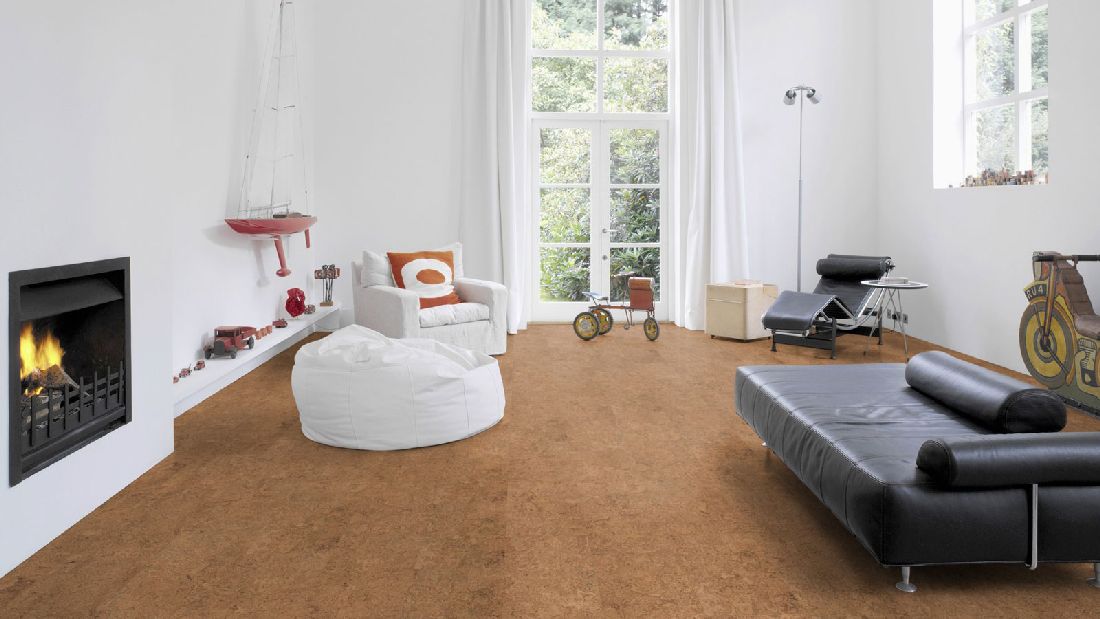 Wicanders Korkboden cork Pure Symphony Natural naturbelassen Fliese Raum4