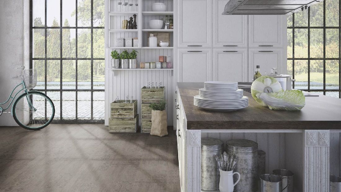 Wicanders Korkboden stone Essence Azulejo Cityzen Fliese Raum4