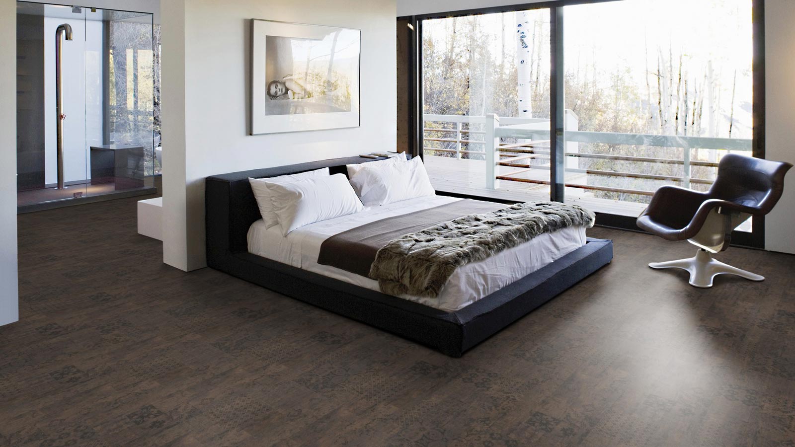 Wicanders Korkboden stone Essence Azulejo Forest Fliese Raum5