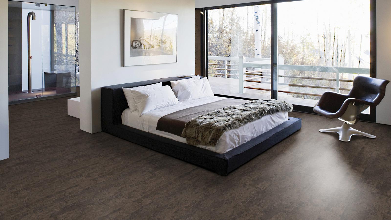 Wicanders Korkboden stone Essence Beton Corten Fliese Raum3