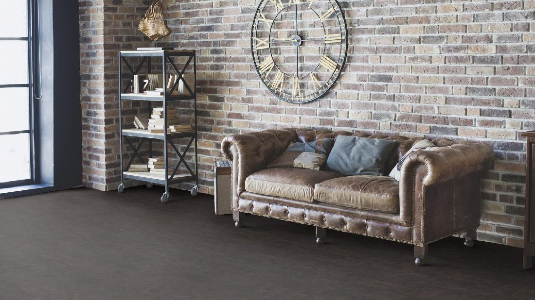 Wicanders Korkboden stone Essence Beton Midnight Fliese Raum5